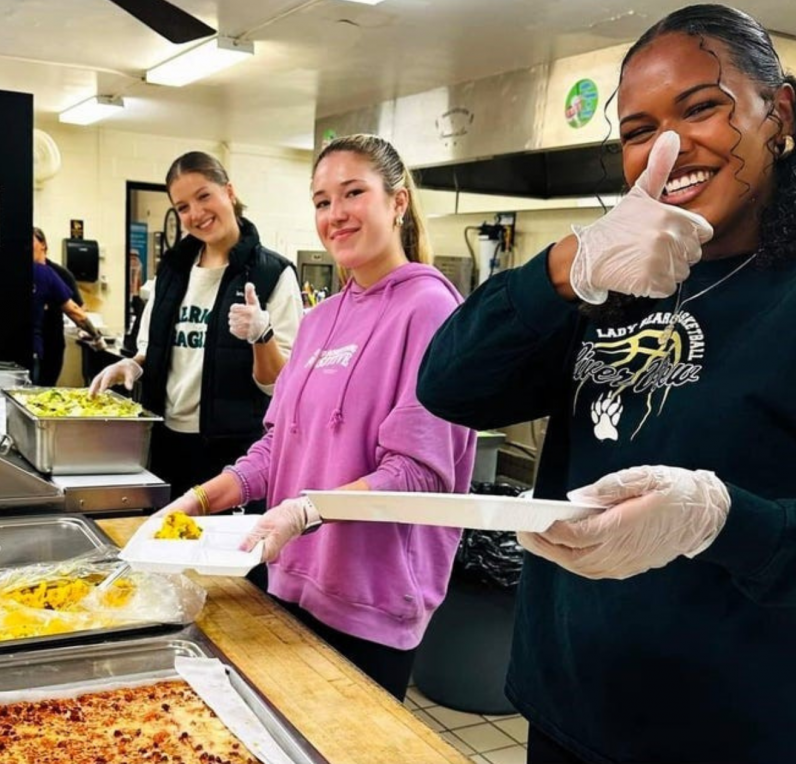 Students volunteering